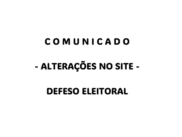 Por conta do período de defeso eleitoral, esse portal sofreu alterações e voltará a dar visibilidade a suas ações após 25 de outubro